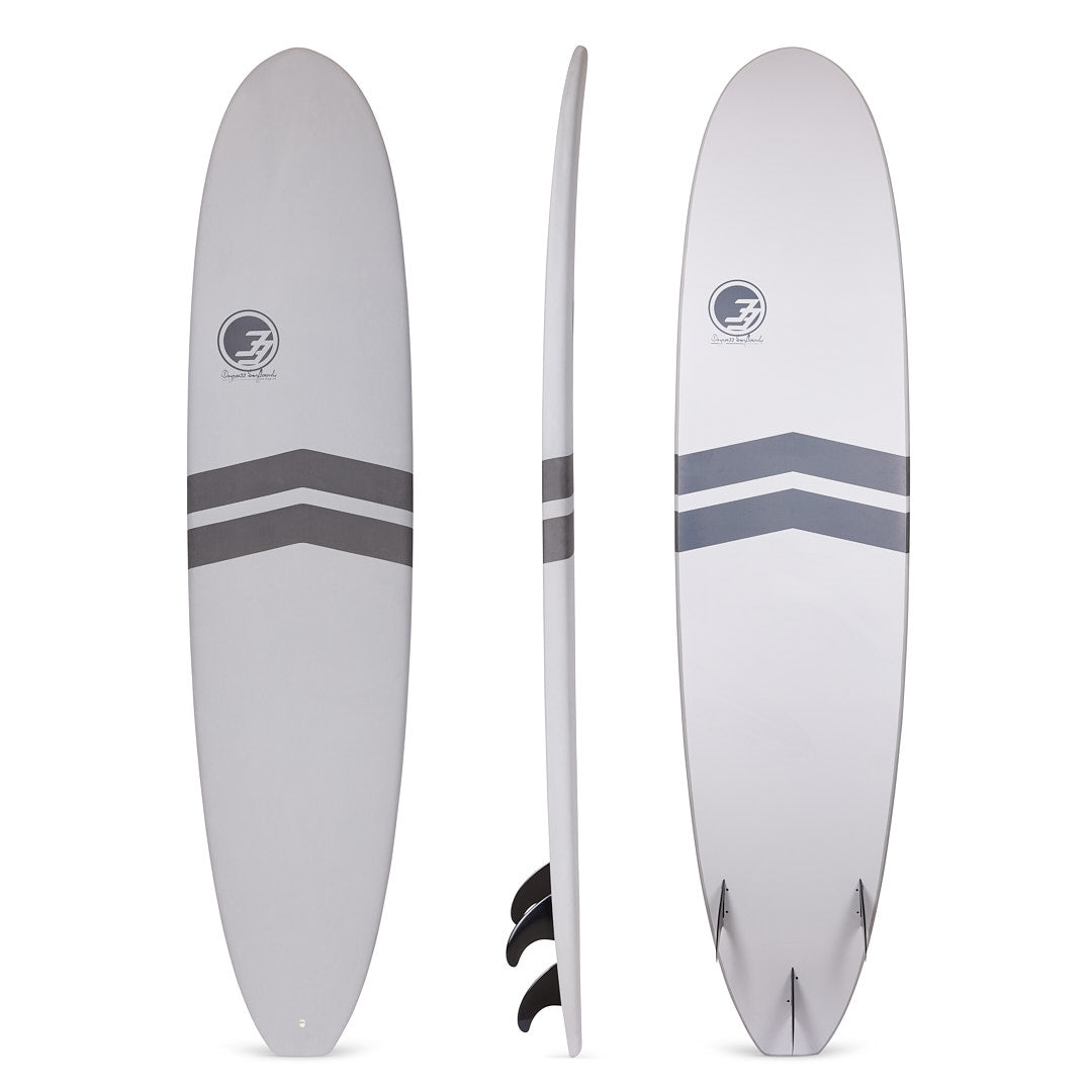 9' Perfect Foamie Soft Top Longboard Surfboard (Gray)