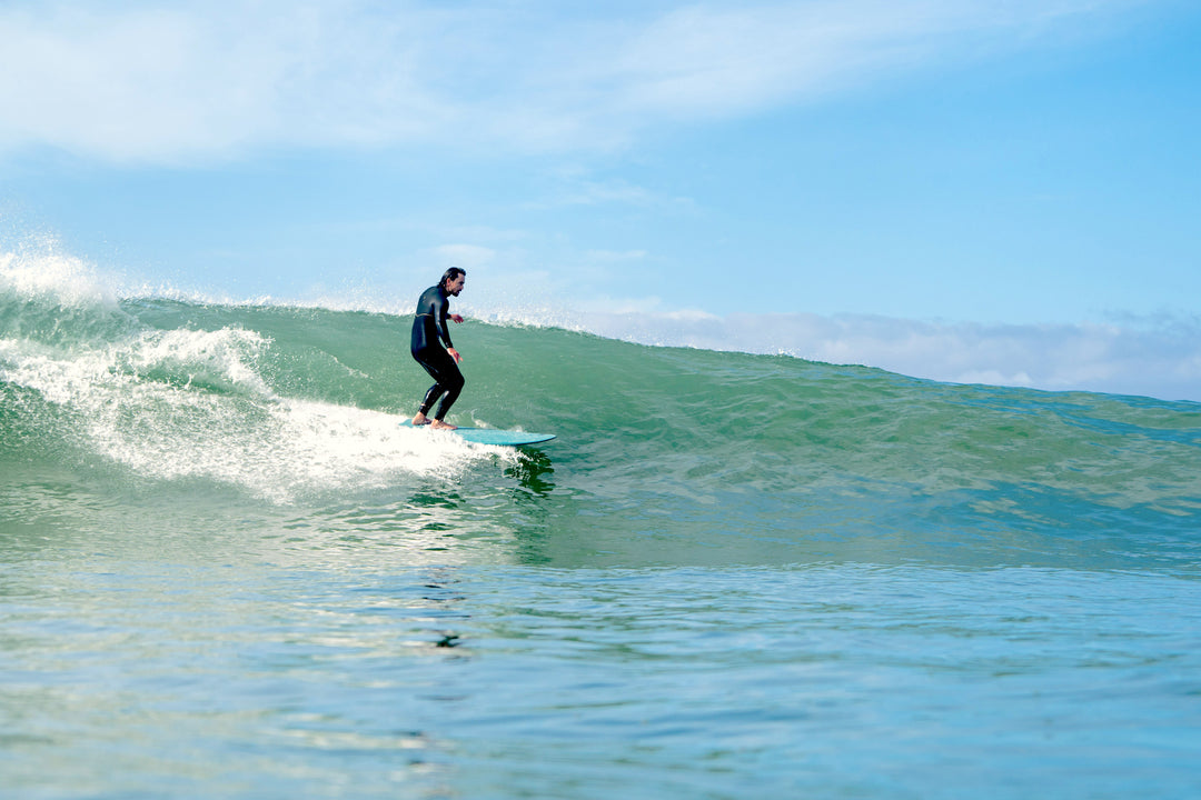 9' Ultimate Longboard Surfboard with Darkwood Stringer and Coral Resin Tint (Poly)