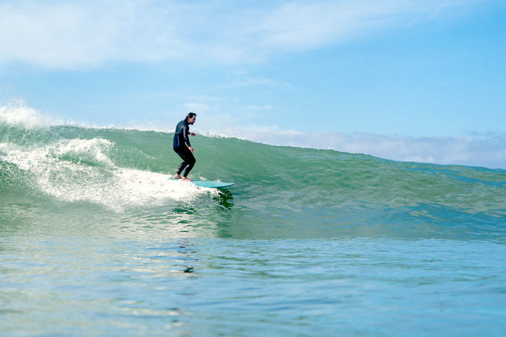 8' Ultimate Longboard Surfboard Teal Chevron (Epoxy)