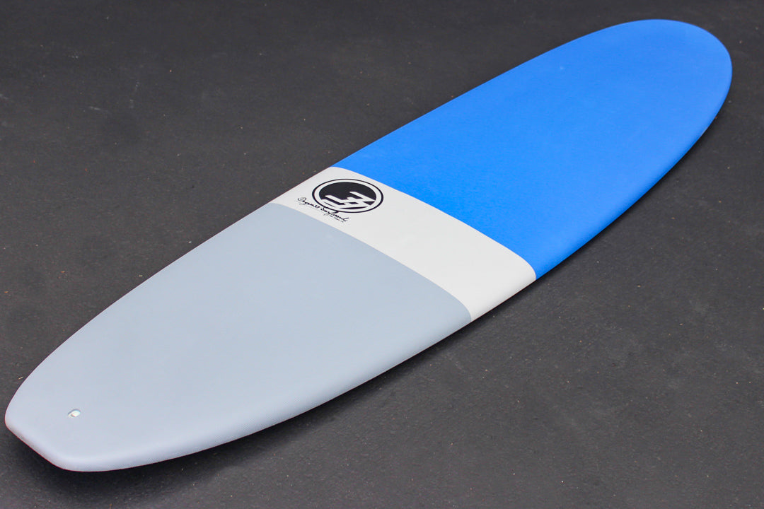 8'6" Ultimate Longboard Surfboard Blue Dip (Hybrid Epoxy Softtop)