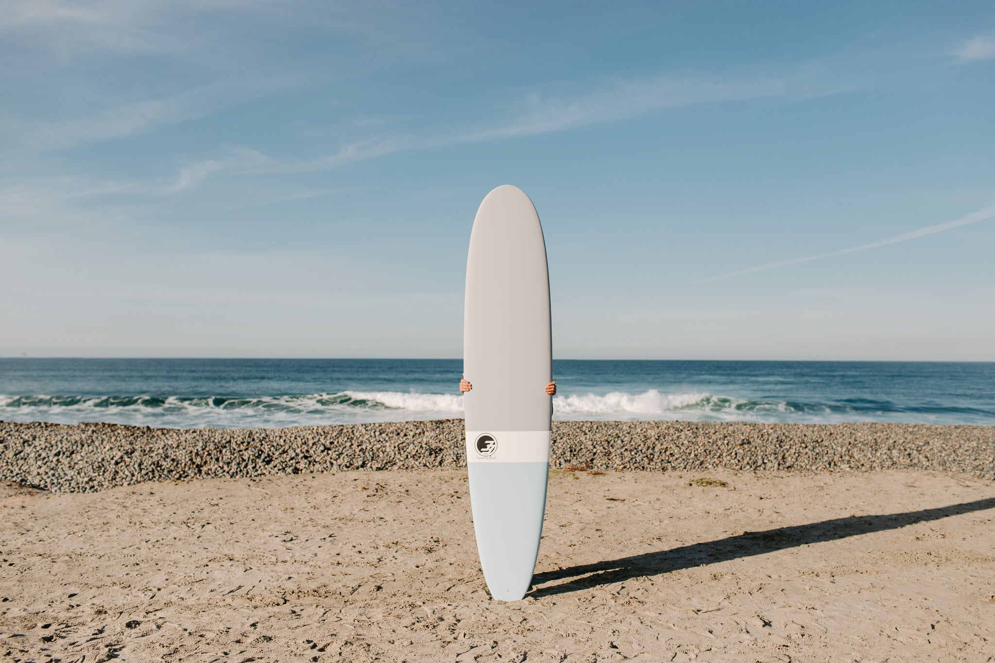9' Ultimate Longboard Surfboard Gray Dip (Epoxy) - Degree 33