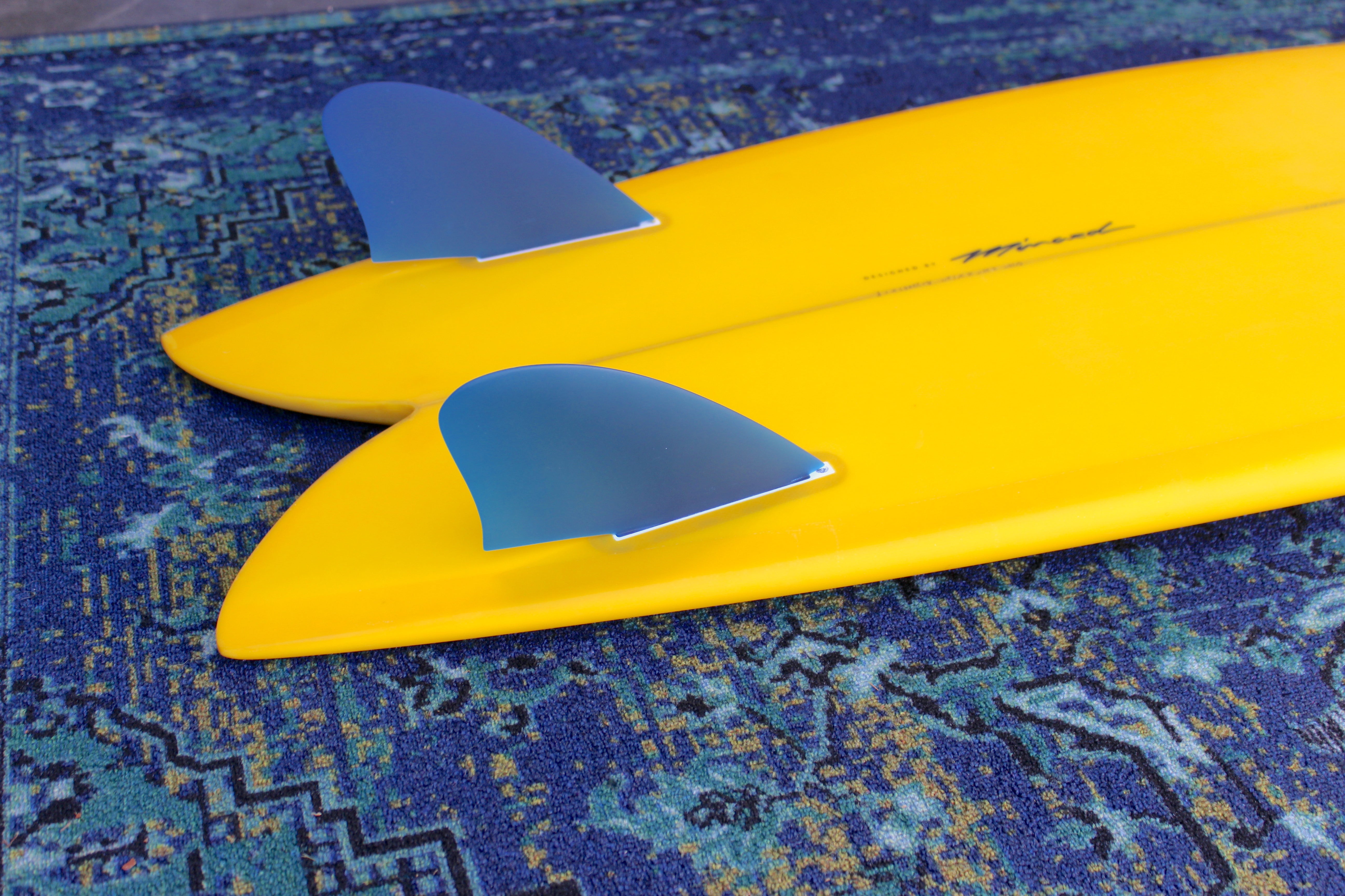 Keel Twin Fin Set (Blue Fiberglass) Blue