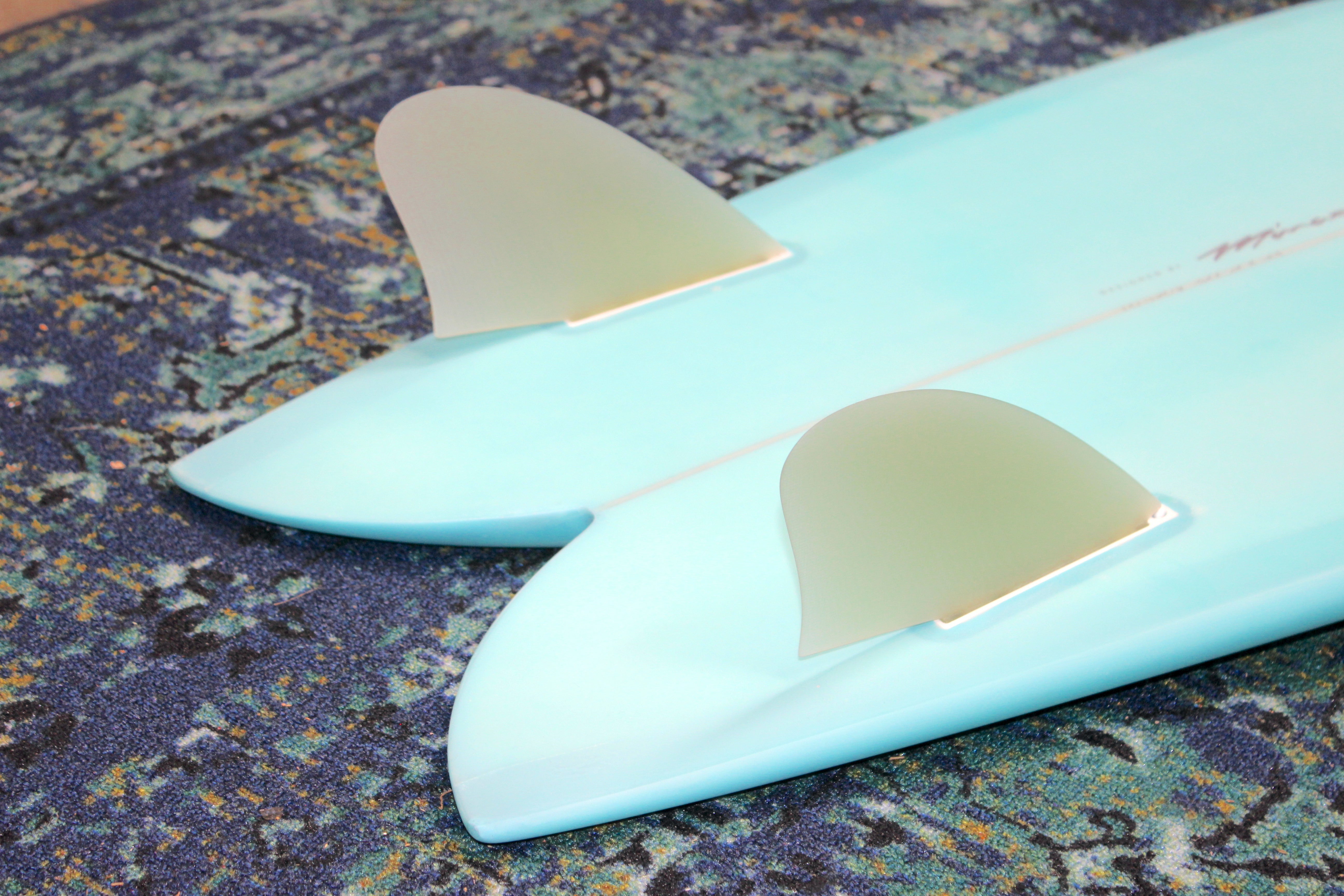 Keel Twin Fin Set Volan Clear Fiberglass Clear