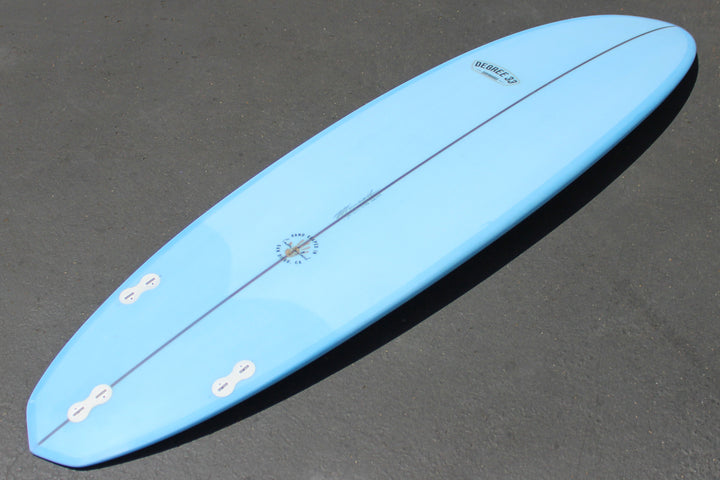 7'6" Over Easy Surfboard Blue Resin Tint (Poly)