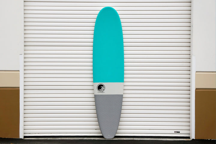 8'6" Ultimate Longboard Surfboard Aqua Dip (Hybrid Epoxy Softtop)