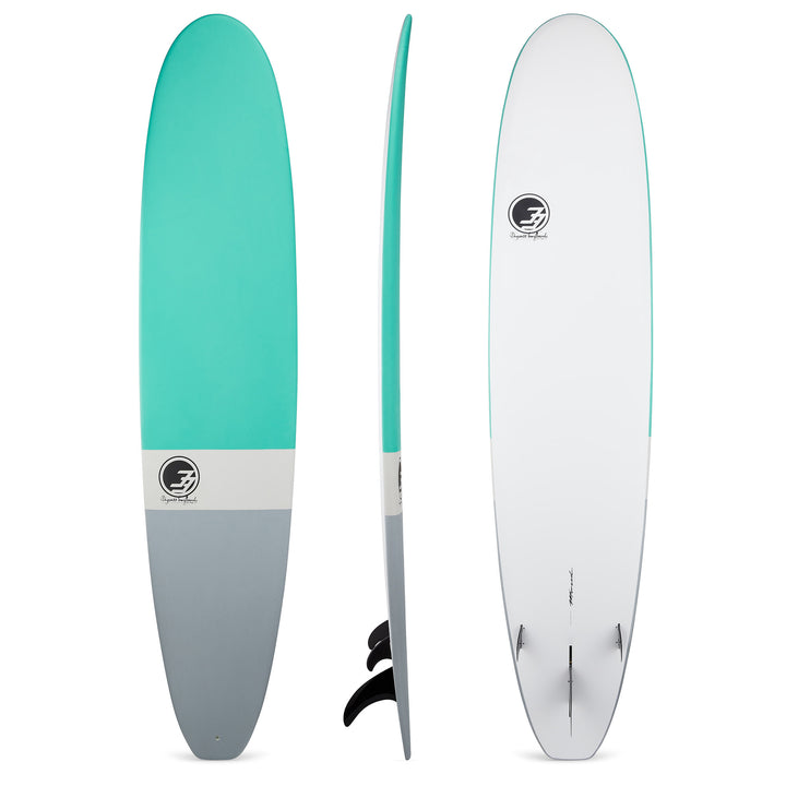 7' Ultimate Longboard Surfboard Aqua Dip (Hybrid Epoxy Softtop)