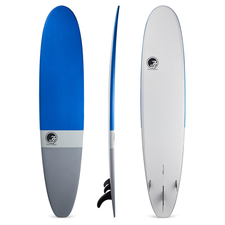 8' Ultimate Longboard Surfboard Blue Dip (Hybrid Epoxy Softtop)