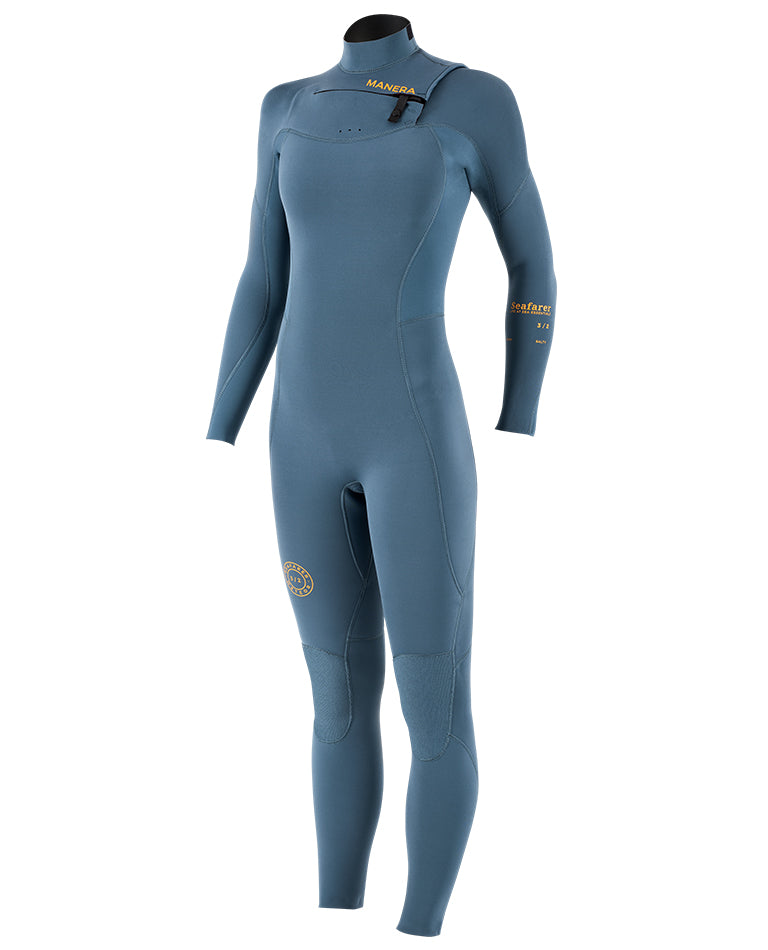 Manera Seafarer Wetsuit Chest Zip 3/2mm (Womens) - Pewter Color - Degree 33  Surfboards
