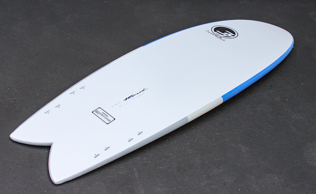 6' Retro Fish Surfboard Blue Dip (Hybrid Epoxy Softtop)