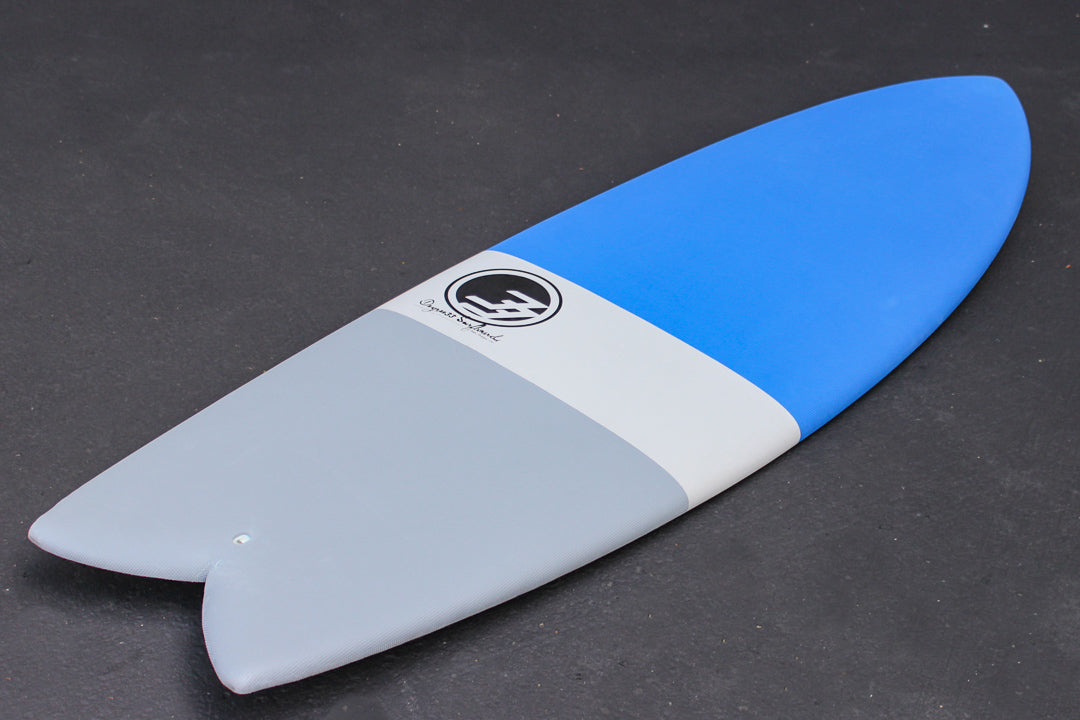 6' Retro Fish Surfboard Blue Dip (Hybrid Epoxy Softtop)