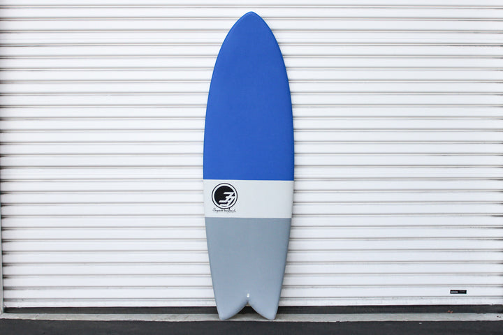 6' Retro Fish Surfboard Blue Dip (Hybrid Epoxy Softtop)