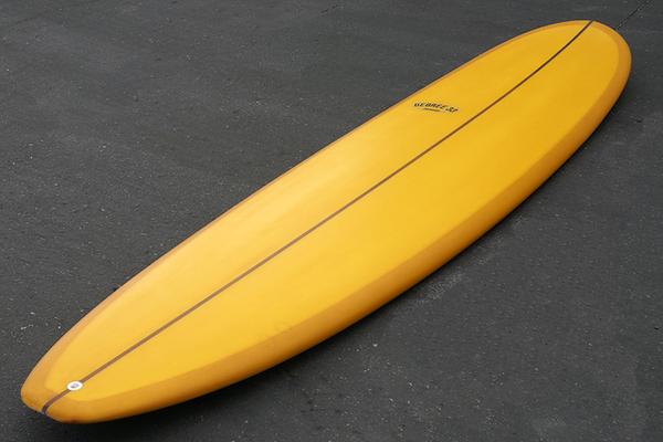 8' Ultimate Longboard Surfboard with Darkwood Stringer and Mango Resin Tint (Poly)