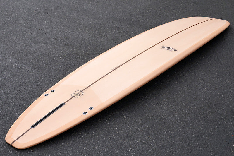 9' Ultimate Longboard Surfboard with Darkwood Stringer and Coral Resin Tint  (Poly)