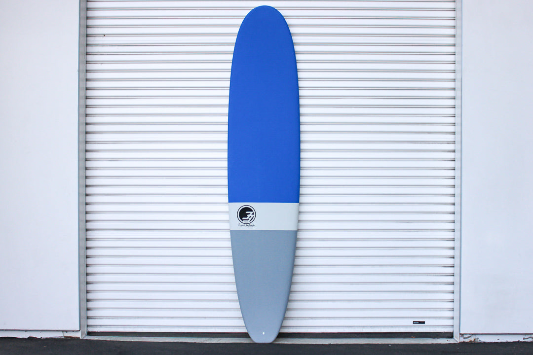 8' Ultimate Longboard Surfboard Blue Dip (Hybrid Epoxy Softtop)