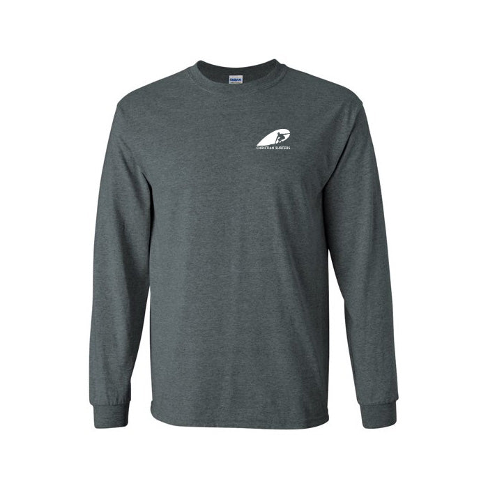 Christian Surfers Long Sleeve Shirt (Heather Grey)