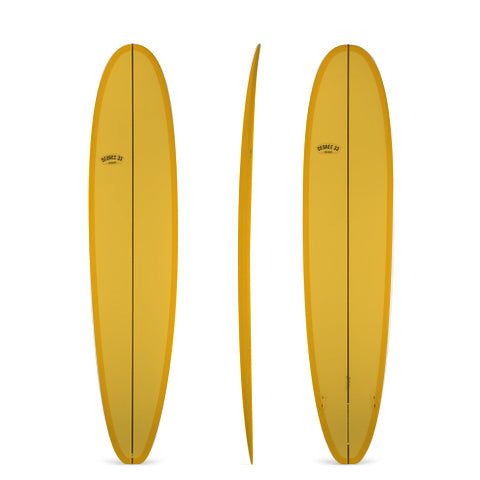 8' Ultimate Longboard Surfboard with Darkwood Stringer and Mango Resin Tint (Poly)