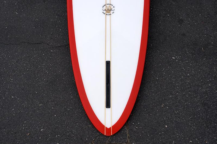 10'2" Wedge Noserider Red Rail Longboard Surfboard (Poly)